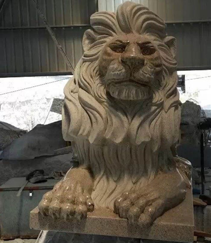 Granite Lion Stone Sculpture