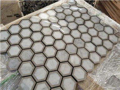 Mermer Altıgen Mozaik Karo