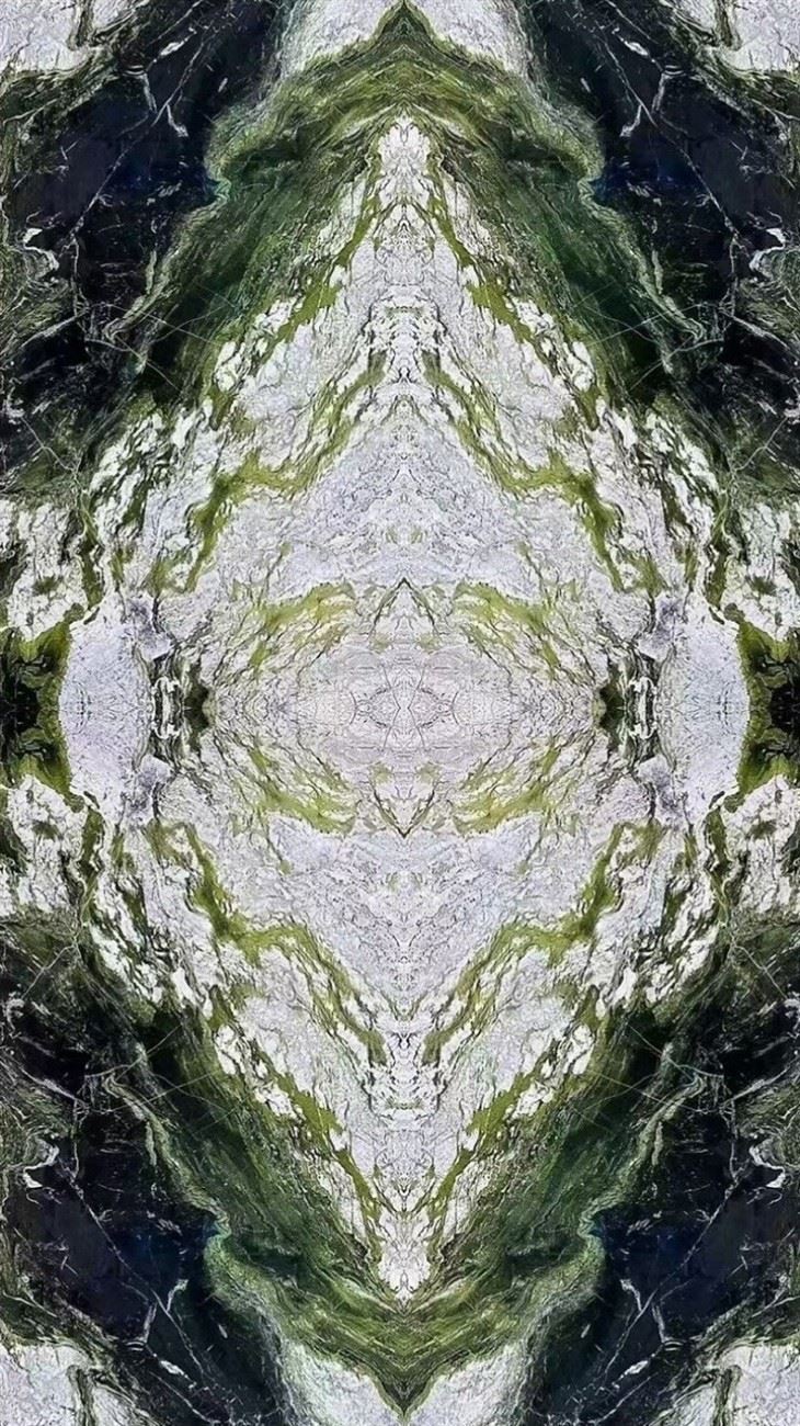 white and green marble book matched