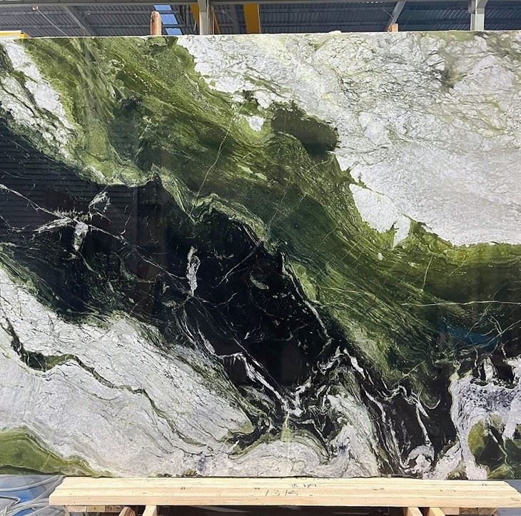 white and green marble